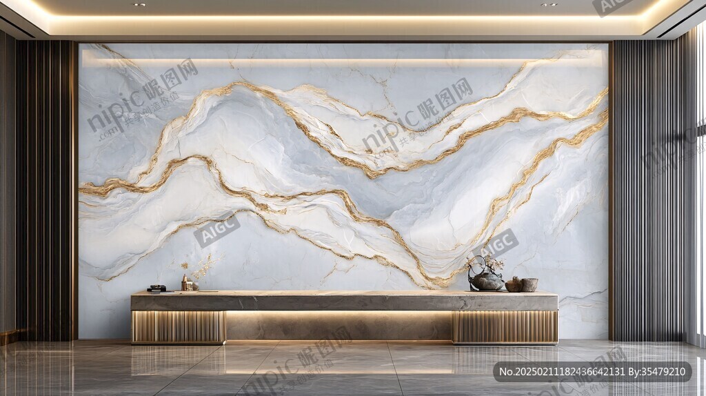 轻奢大理石背景墙