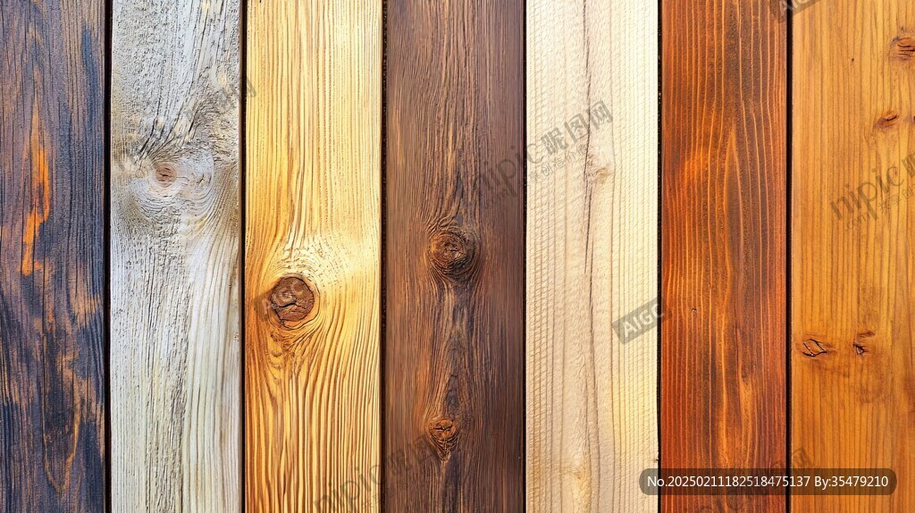 多种颜色木板木材