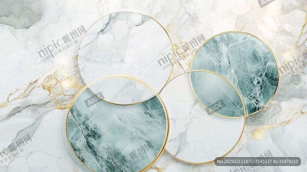 金色大理石对拼背景