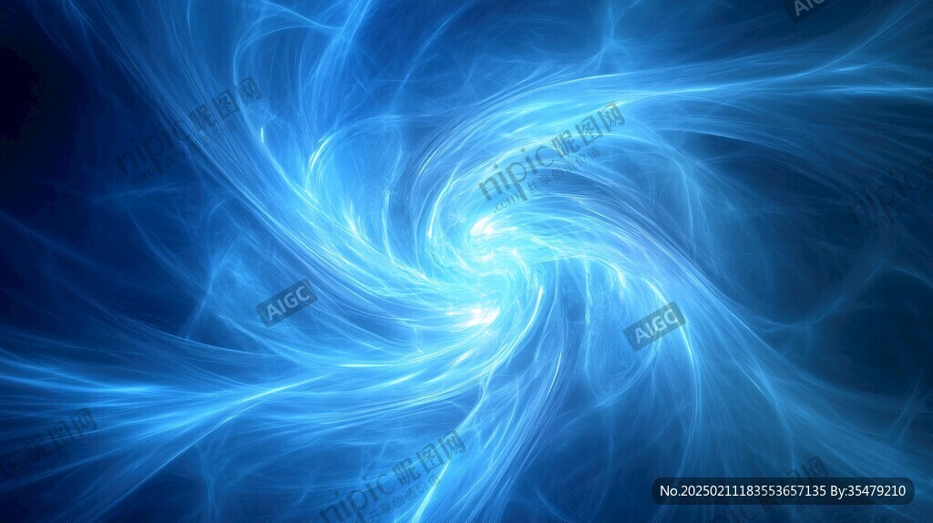蓝色弯曲唯美科技
