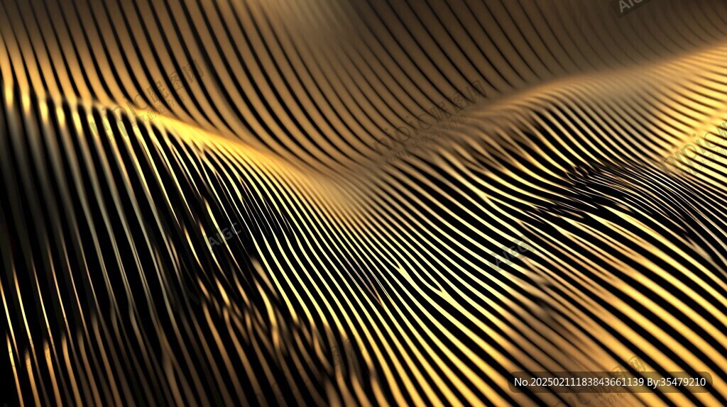4d金色线条艺术