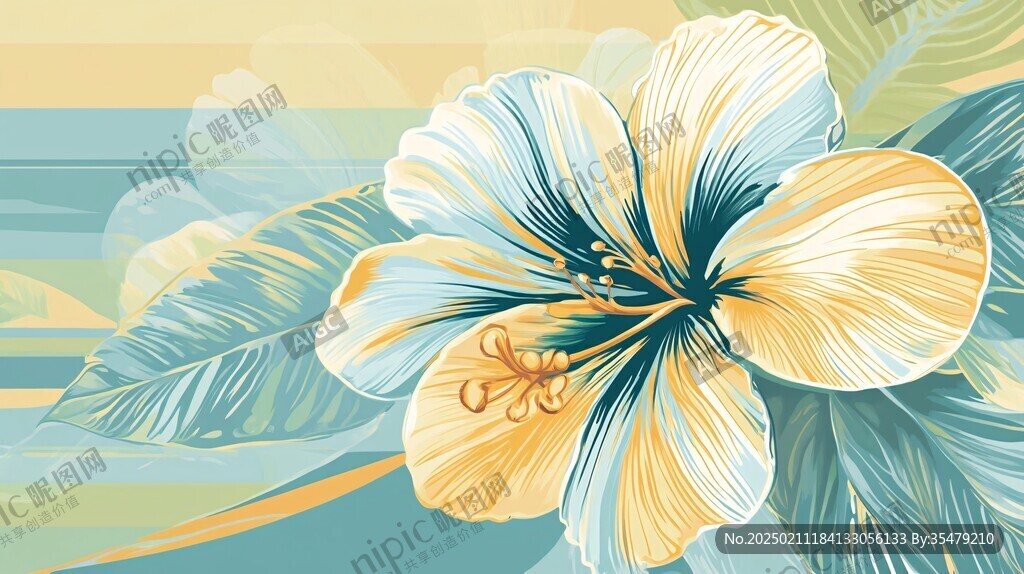 扶桑花插画