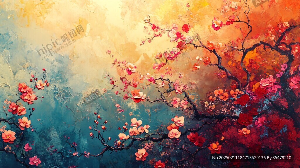 唯美梦幻梅花林