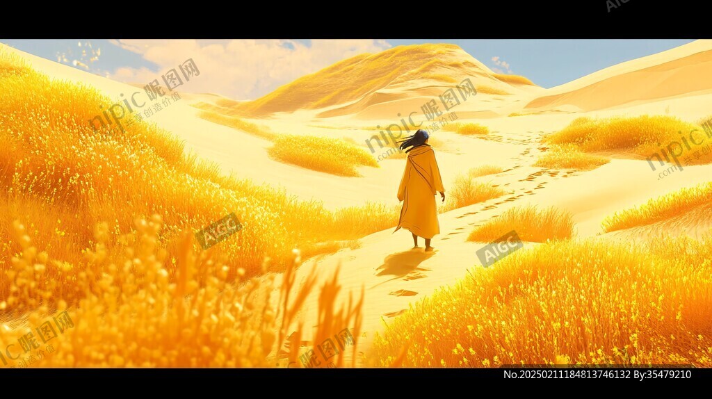 大漠昏黄太阳