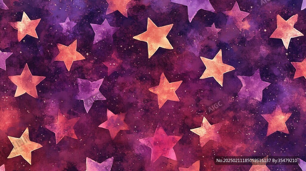 彩色星星背景图