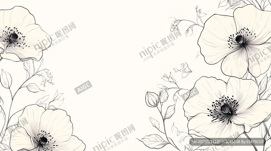 手绘花背景墙