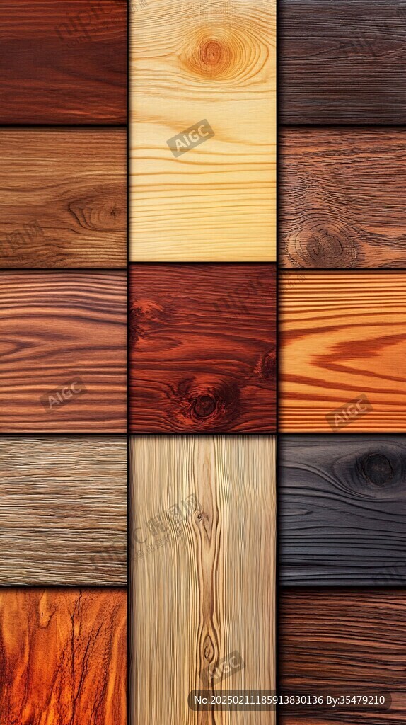 多种颜色木板木材