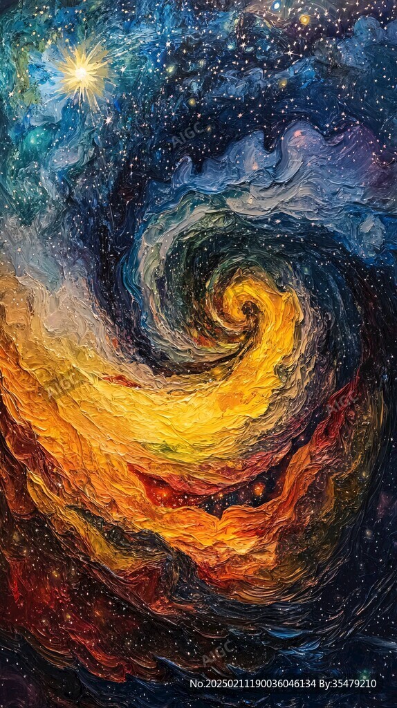 漩涡星系装饰画