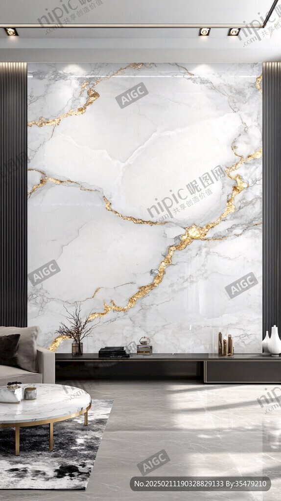 轻奢大理石背景墙