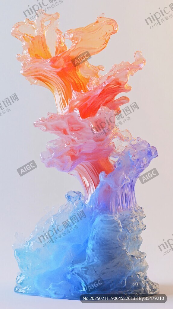 无色琉璃雕塑