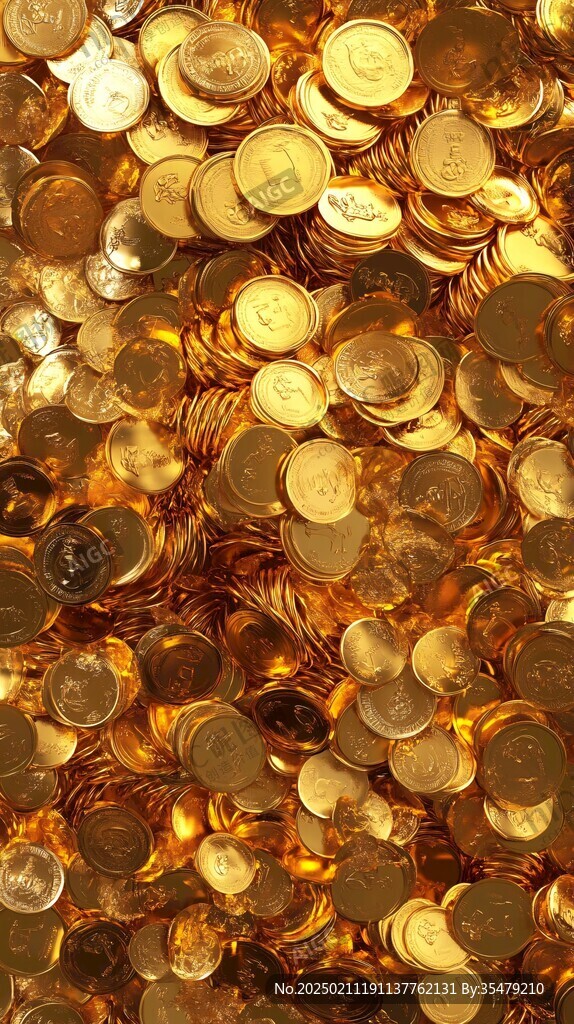 金色钱币金钱多多