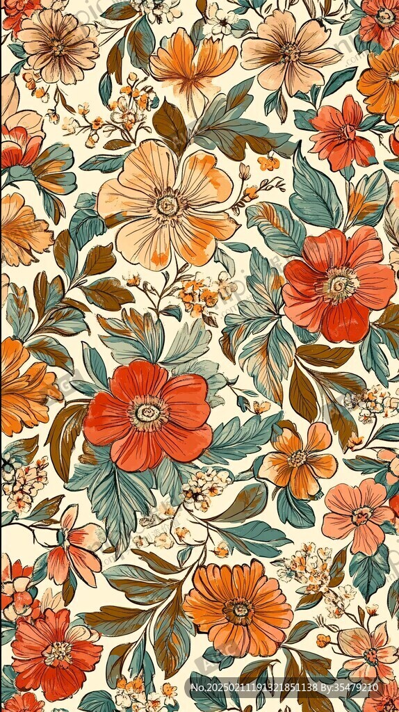 满版鲜花底纹