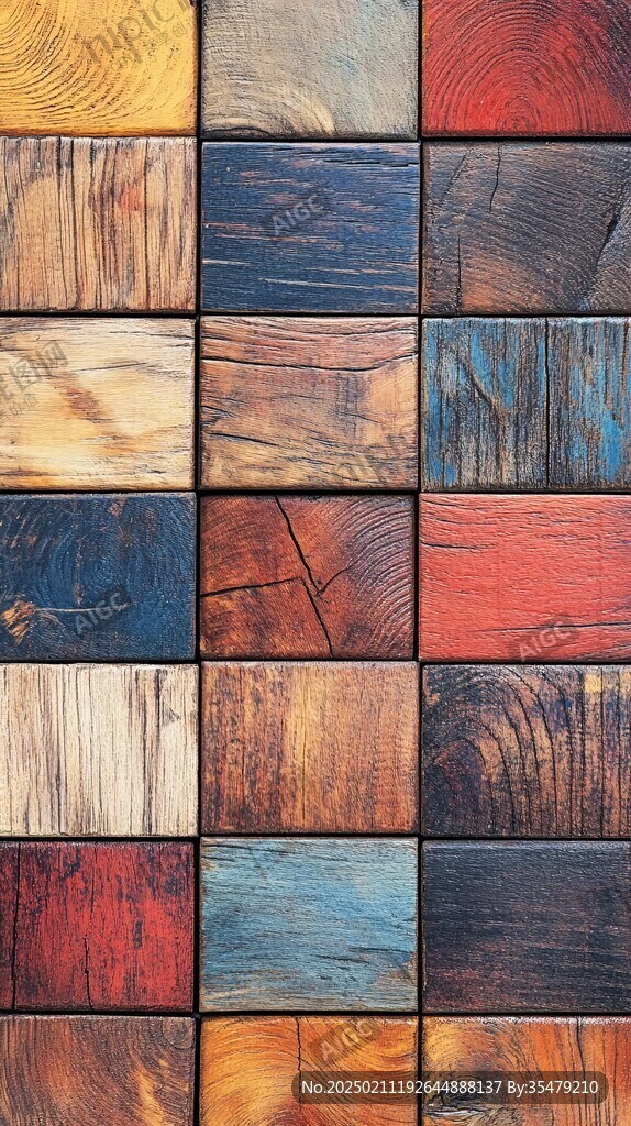 多种颜色木板木材