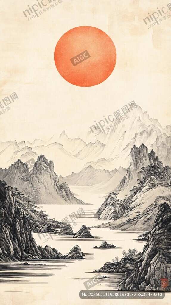 复古古典山水