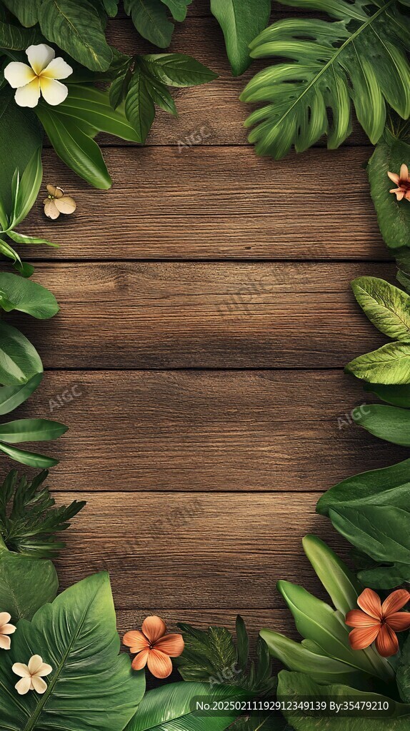 热带植物边框