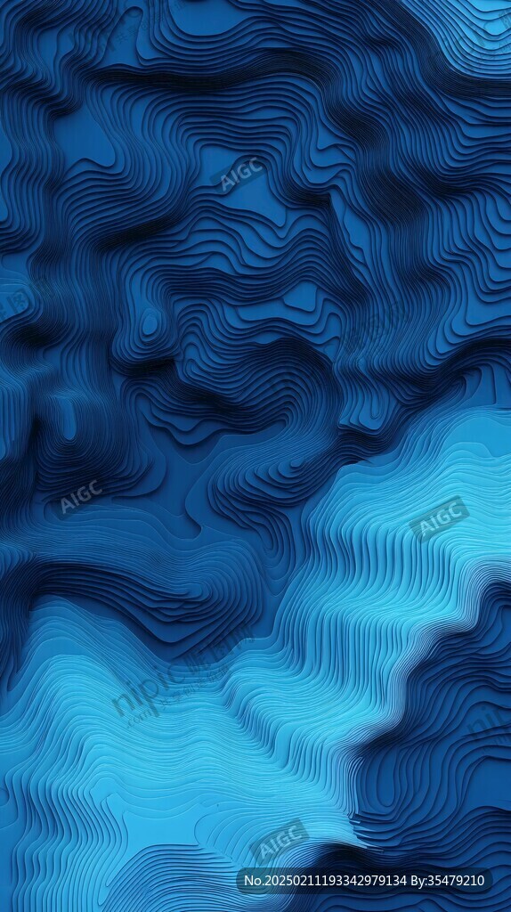 炫彩波浪蓝色渐变纹理