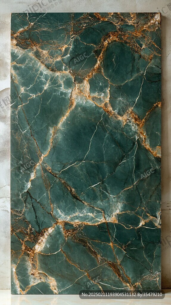 蓝色透光大理石装饰画