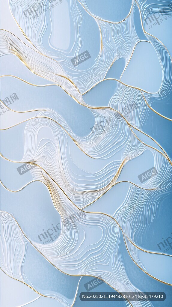 炫彩波浪蓝色渐变纹理