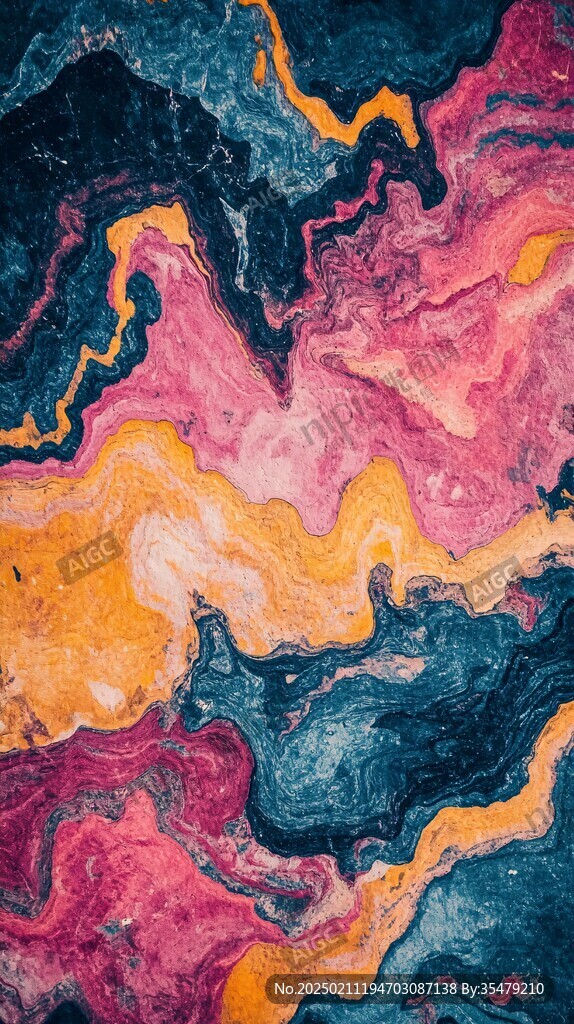 肌理彩色流体背景墙