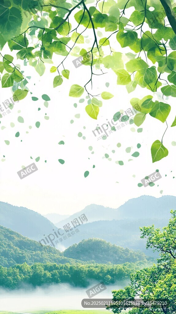 植树节绿色森林背景