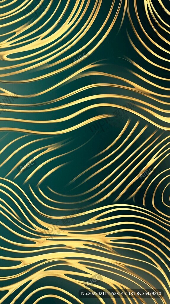 金色波浪底纹