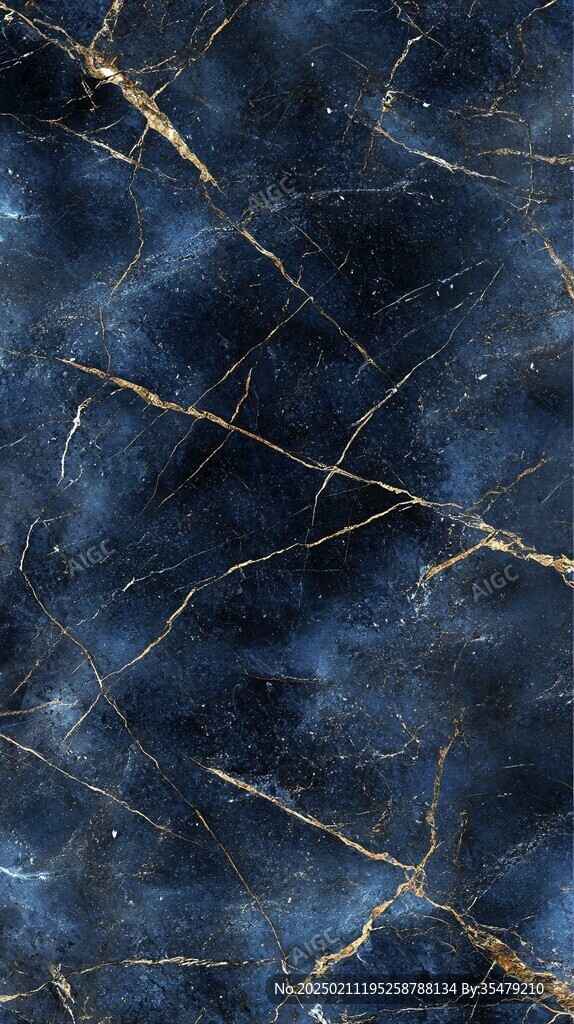 蓝色透光大理石装饰画