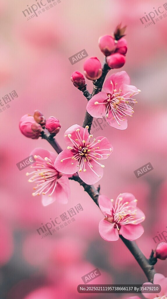 桃李芬芳梅花桃花