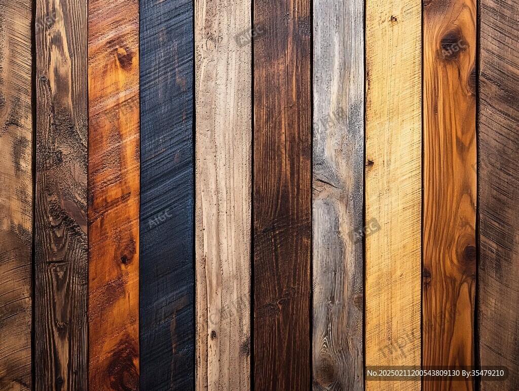 多种颜色木板木材