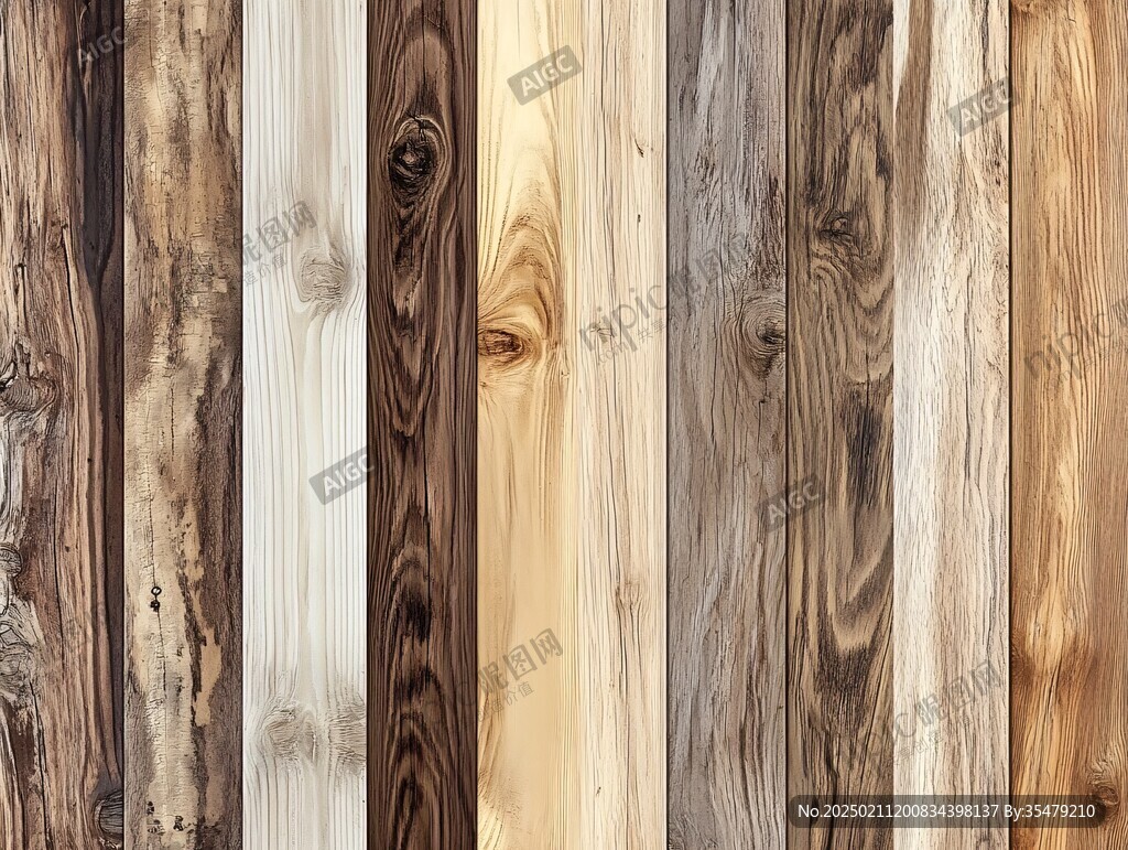 多种颜色木板木材