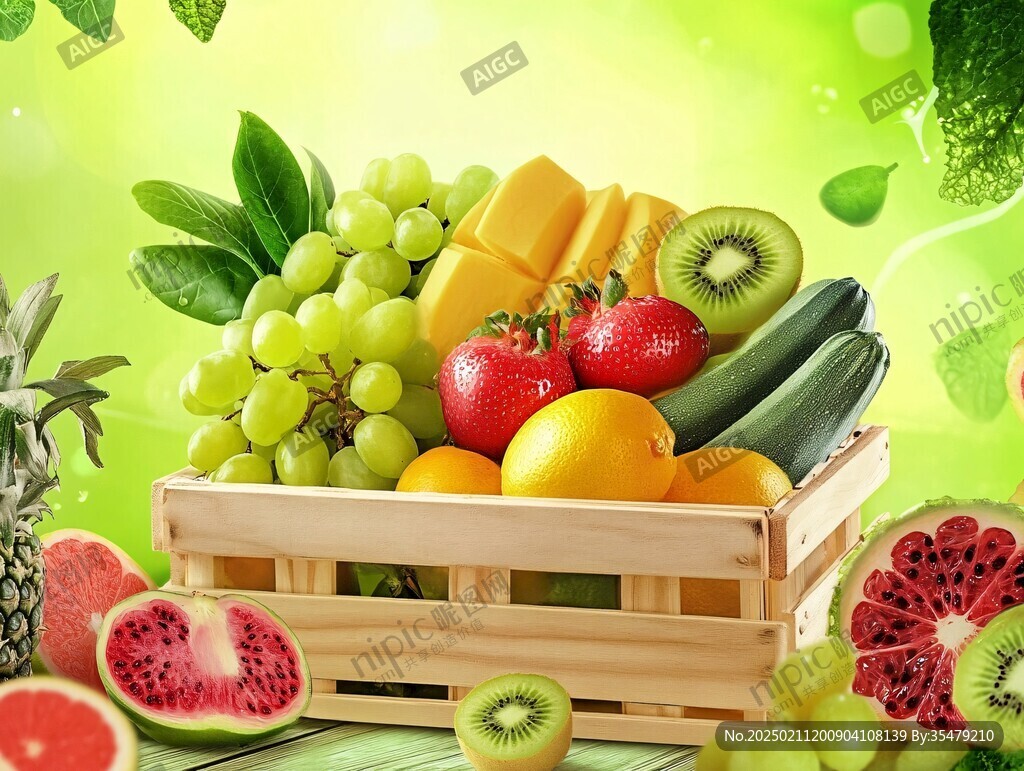 绿色水果蔬菜农产品