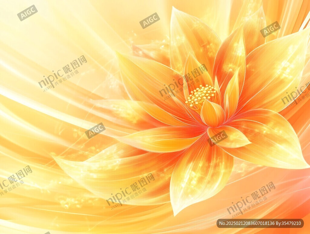 高精手绘黄金拉丝花卉