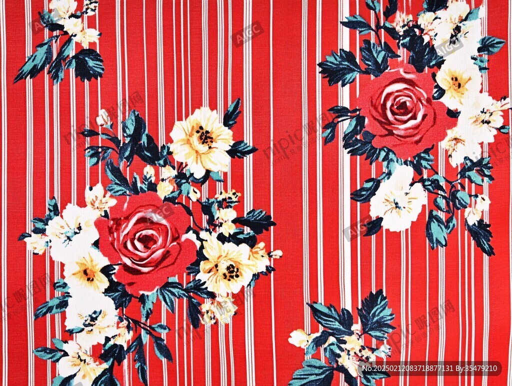 红色鲜花壁画