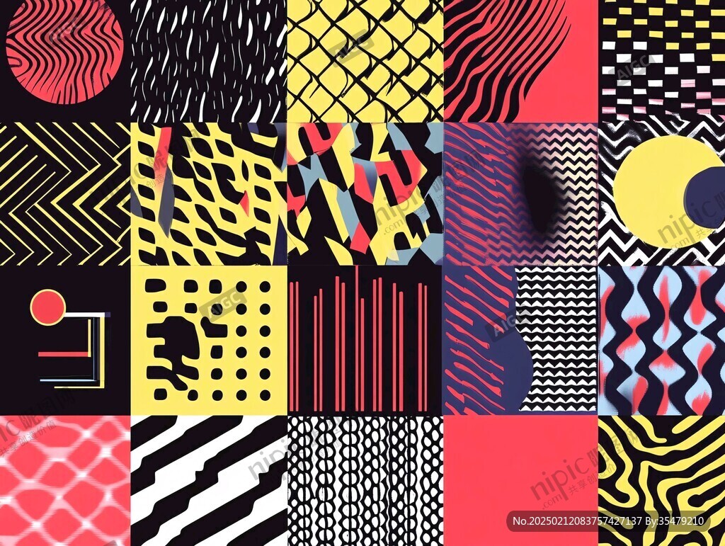 孟菲斯色块拼接