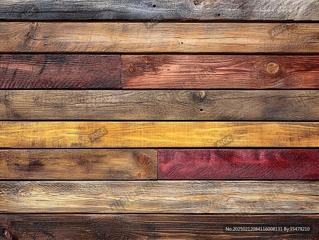 多种颜色木板木材