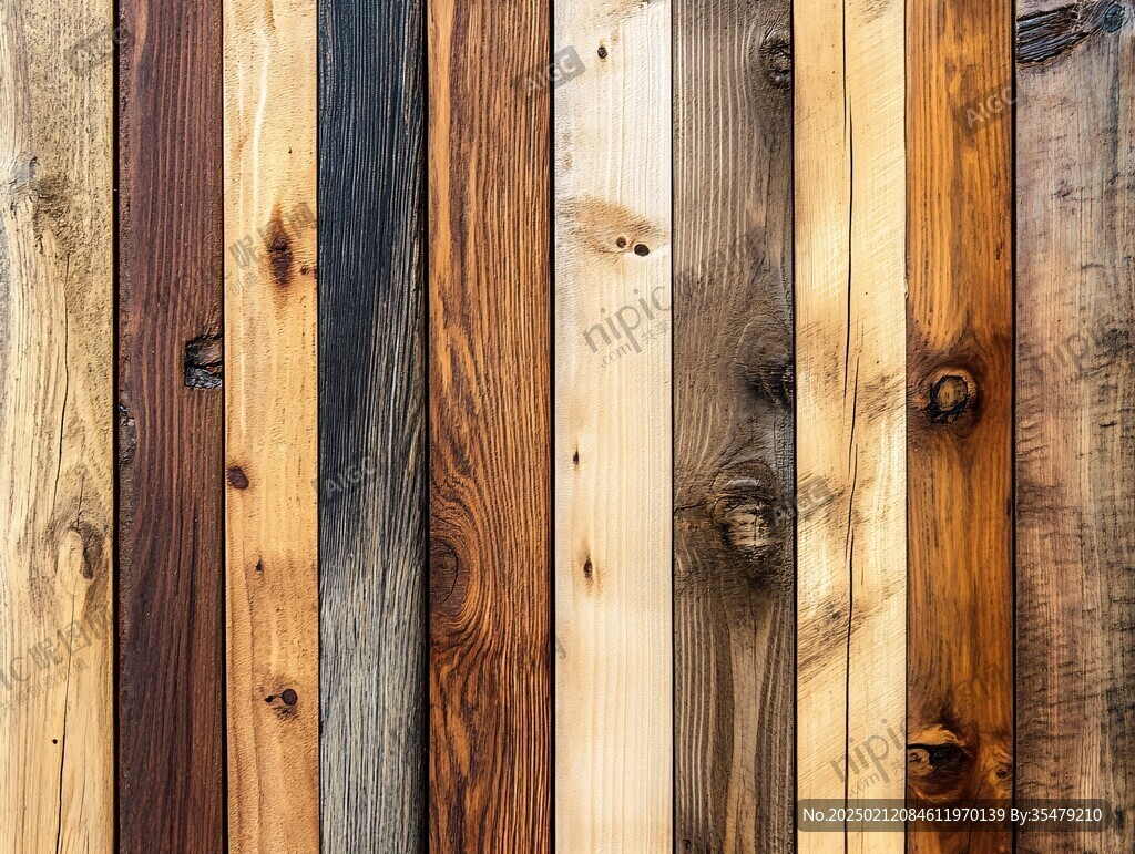 多种颜色木板木材