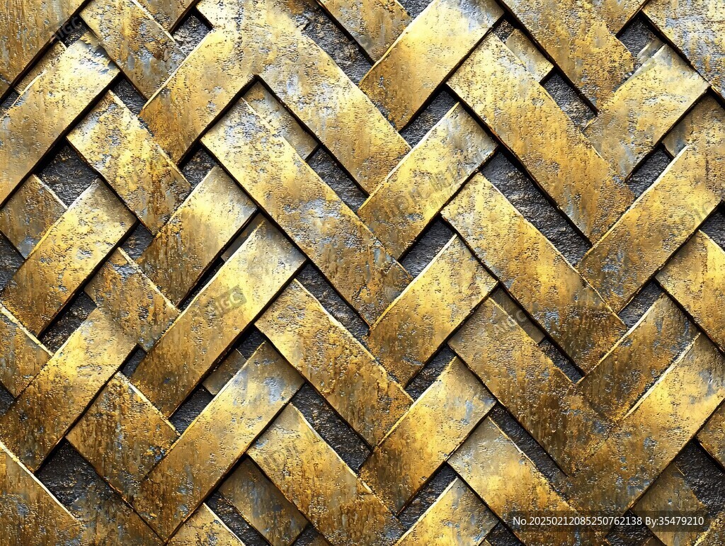 金色立体纹理背景墙