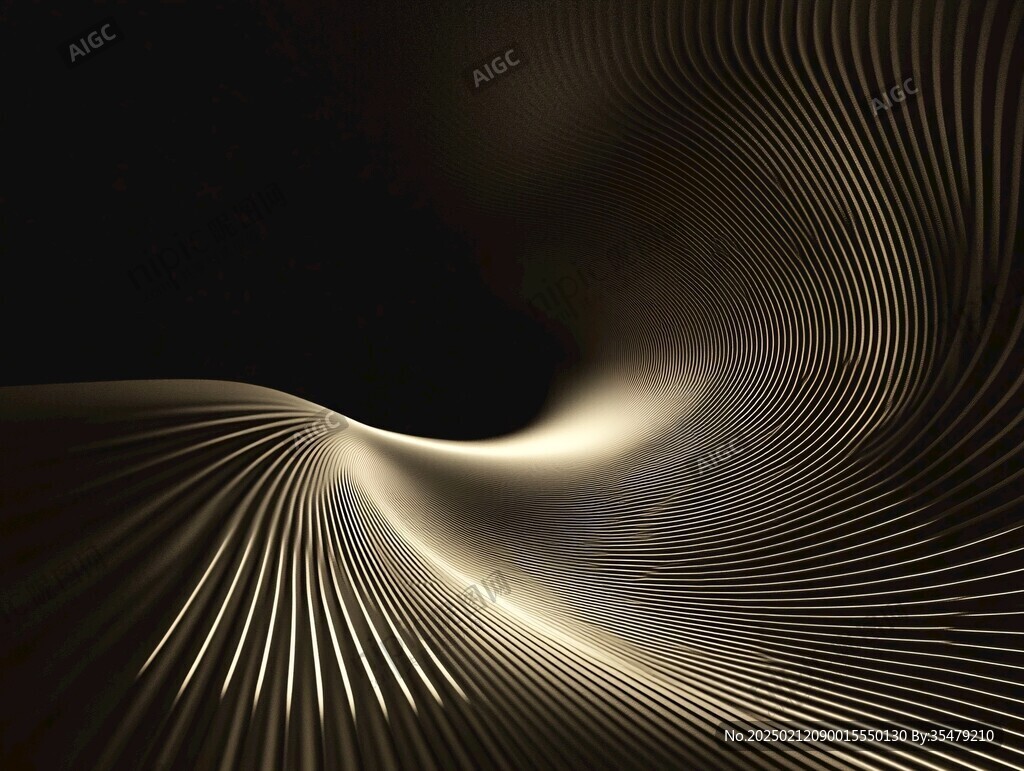 4d金色线条艺术