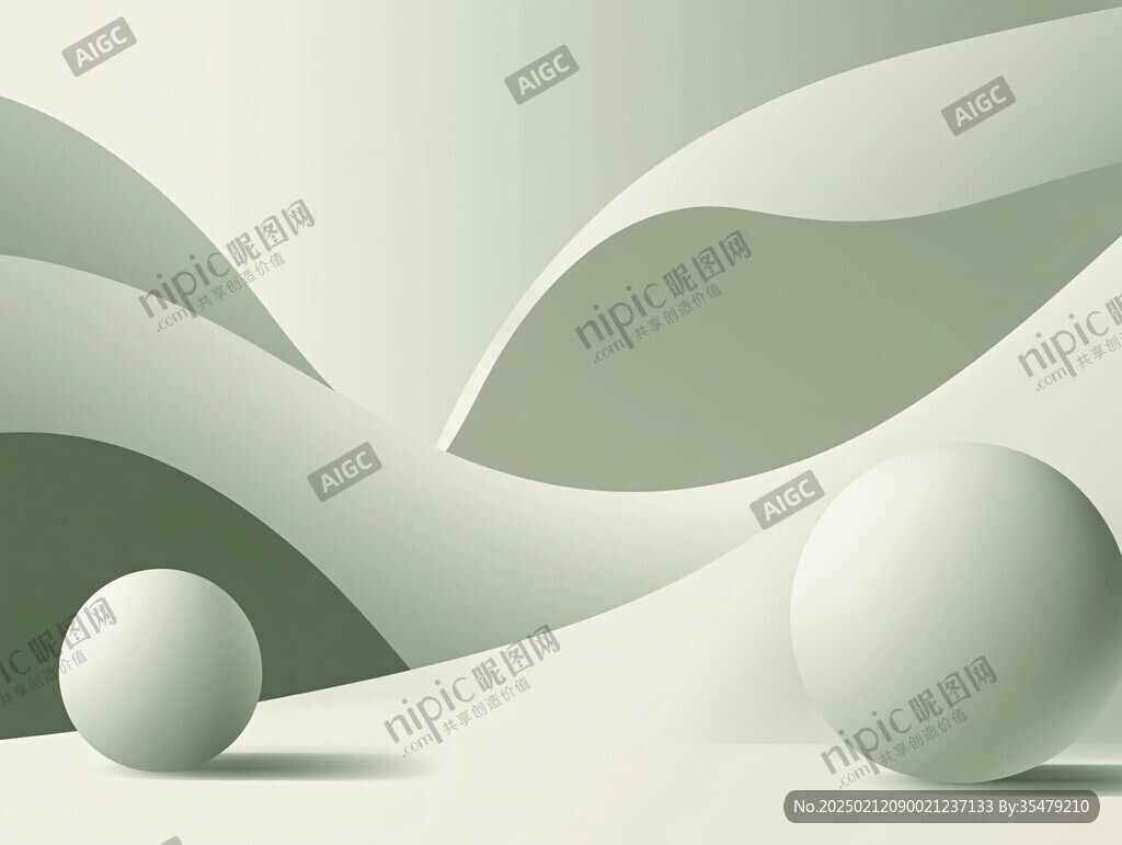 绿色视觉线条图