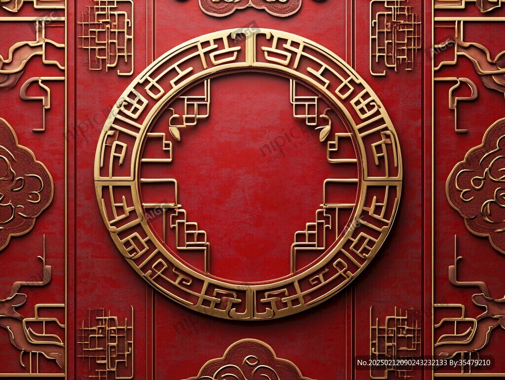 中式圆门