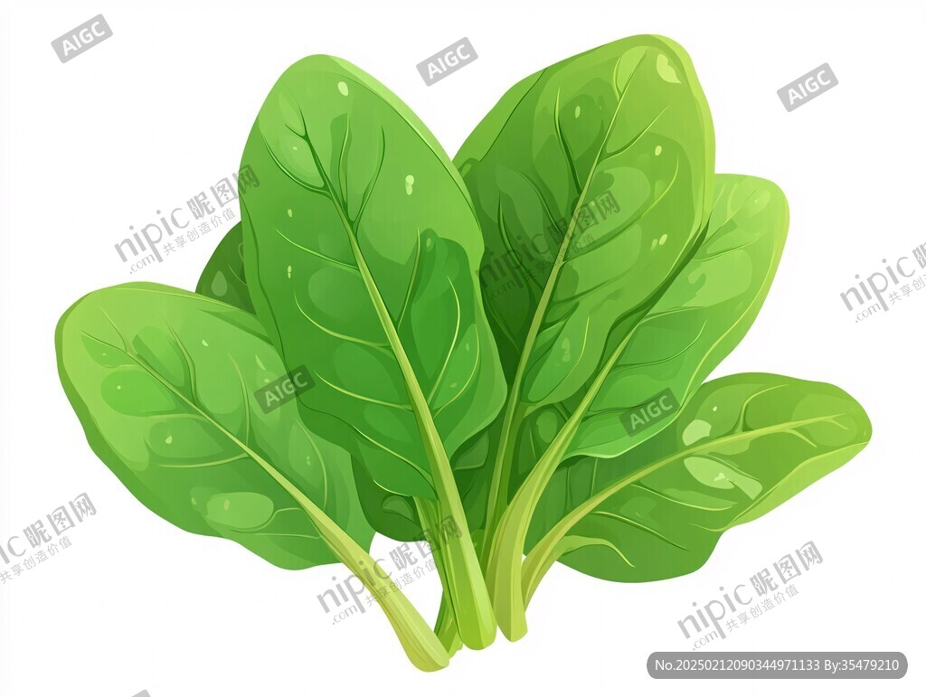 木耳菜插画素材