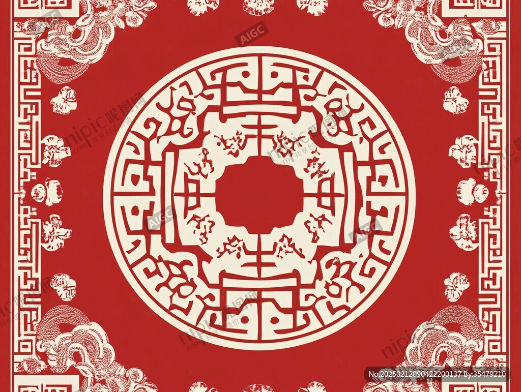 富贵吉祥回字纹理