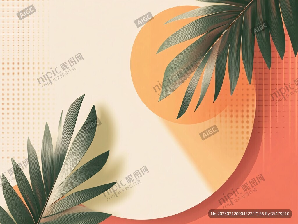 植物背景扁平插画