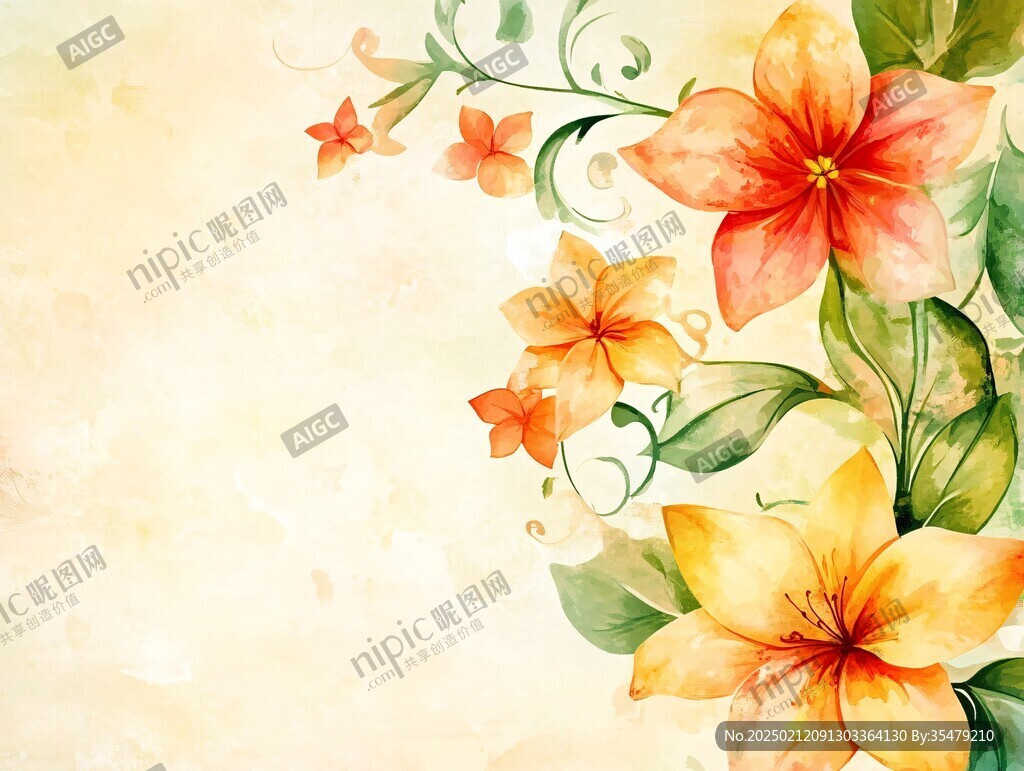 手绘花朵壁纸