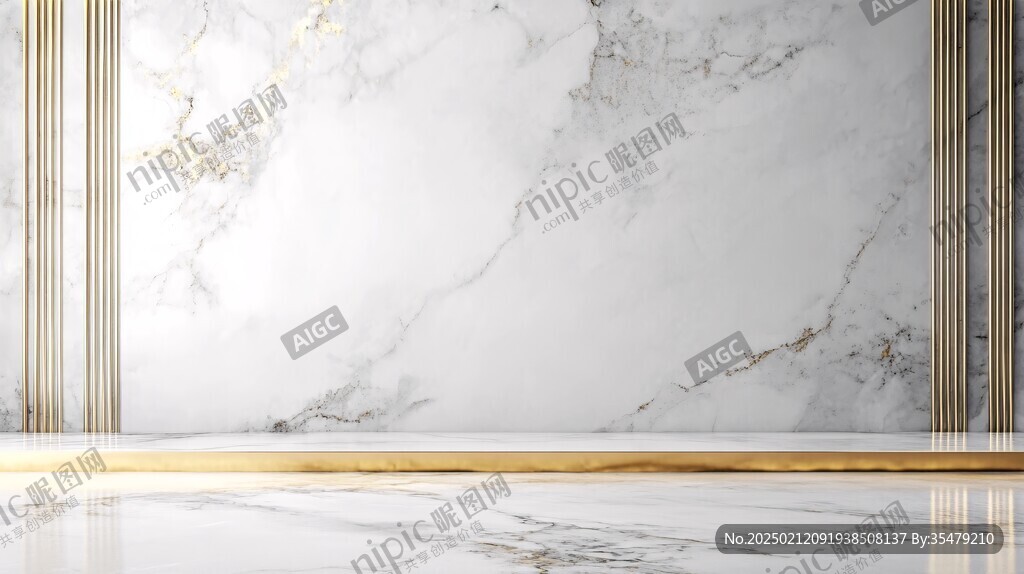 金色大理石对拼背景