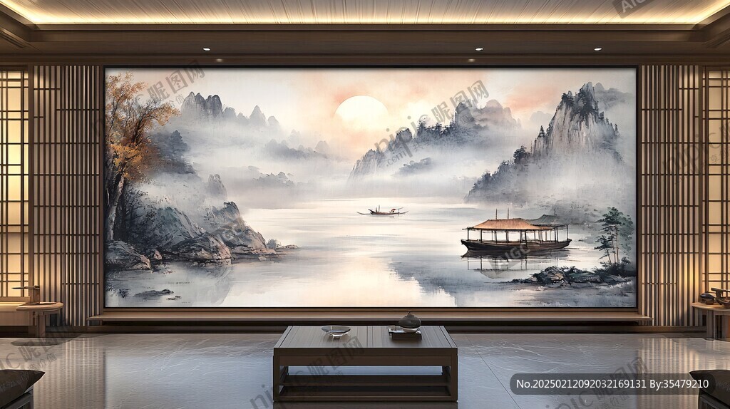迎客松酒店客厅背景