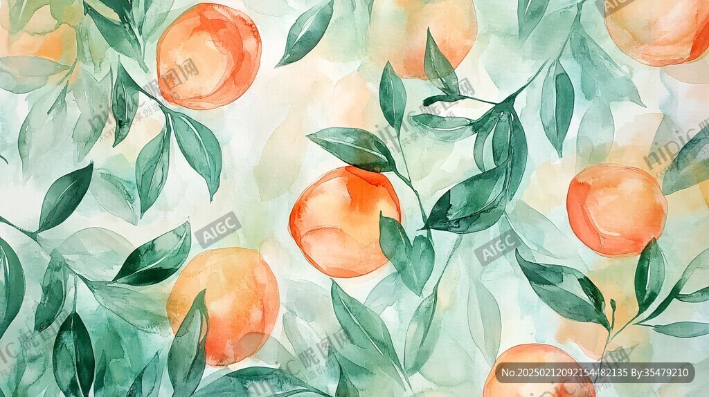 砂糖橘插画设计