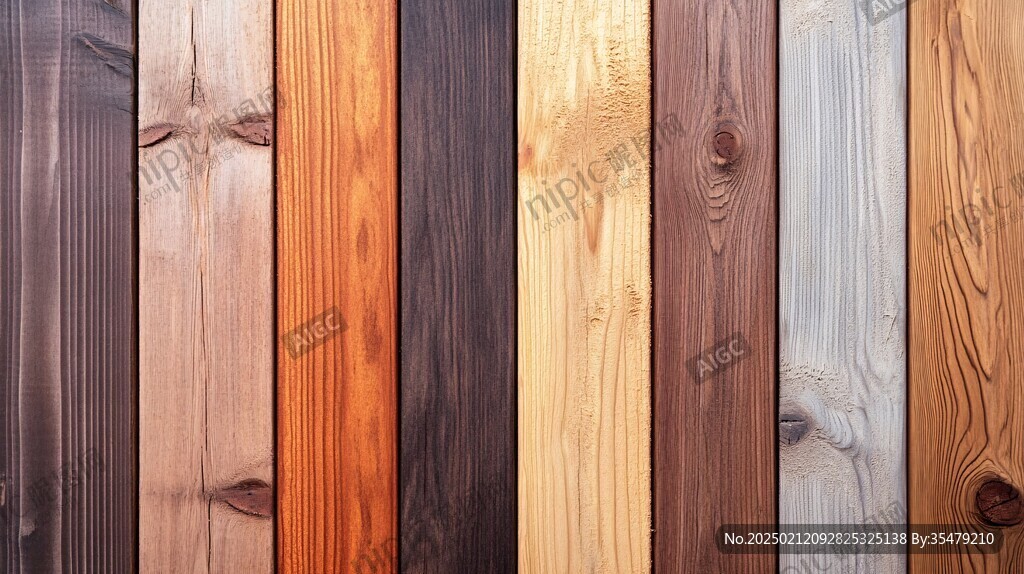 多种颜色木板木材