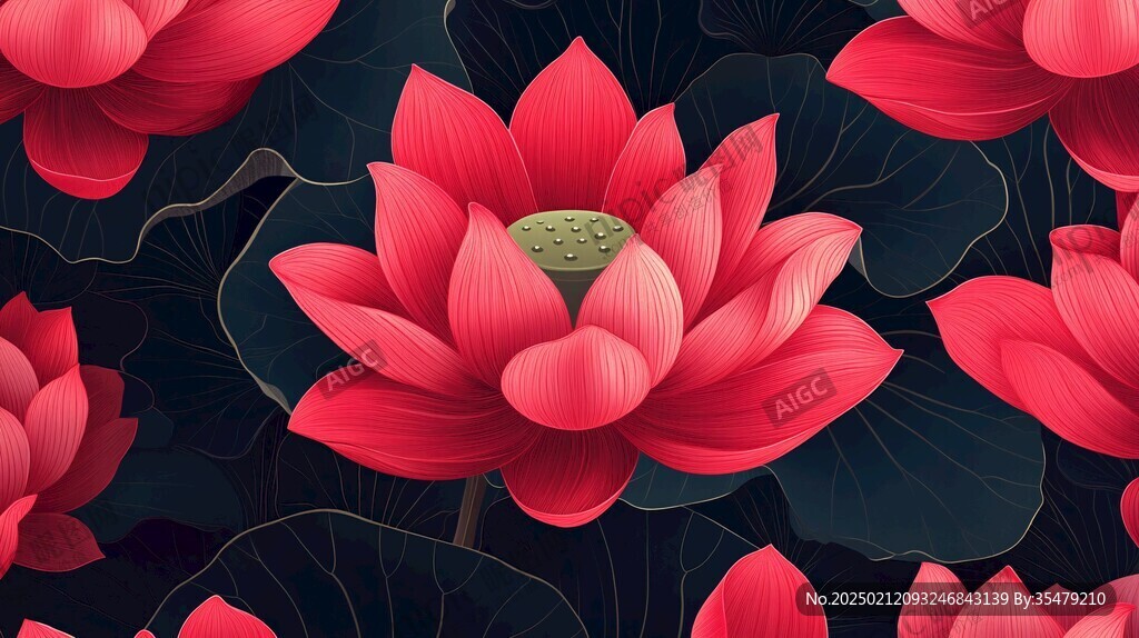 3d荷花背景