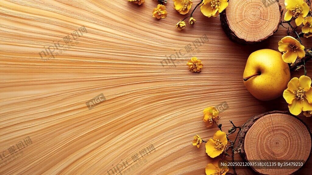金色花纹木纹背景