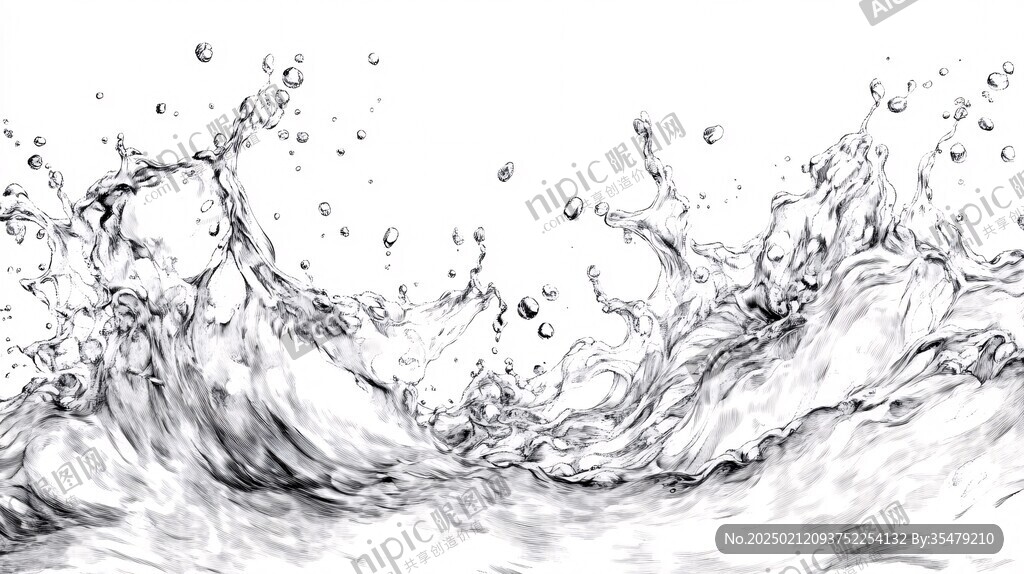 白色动感水花